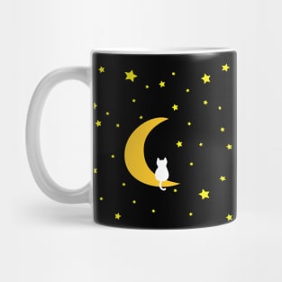 Crescent Moon And Star Flag Black Cat Mom Shirt Crescent Moon T-Shirt Mug